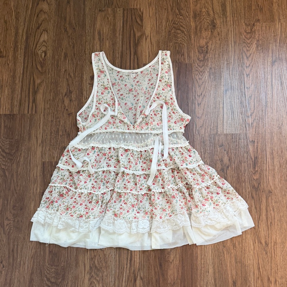Floral Lace Trim Shirt